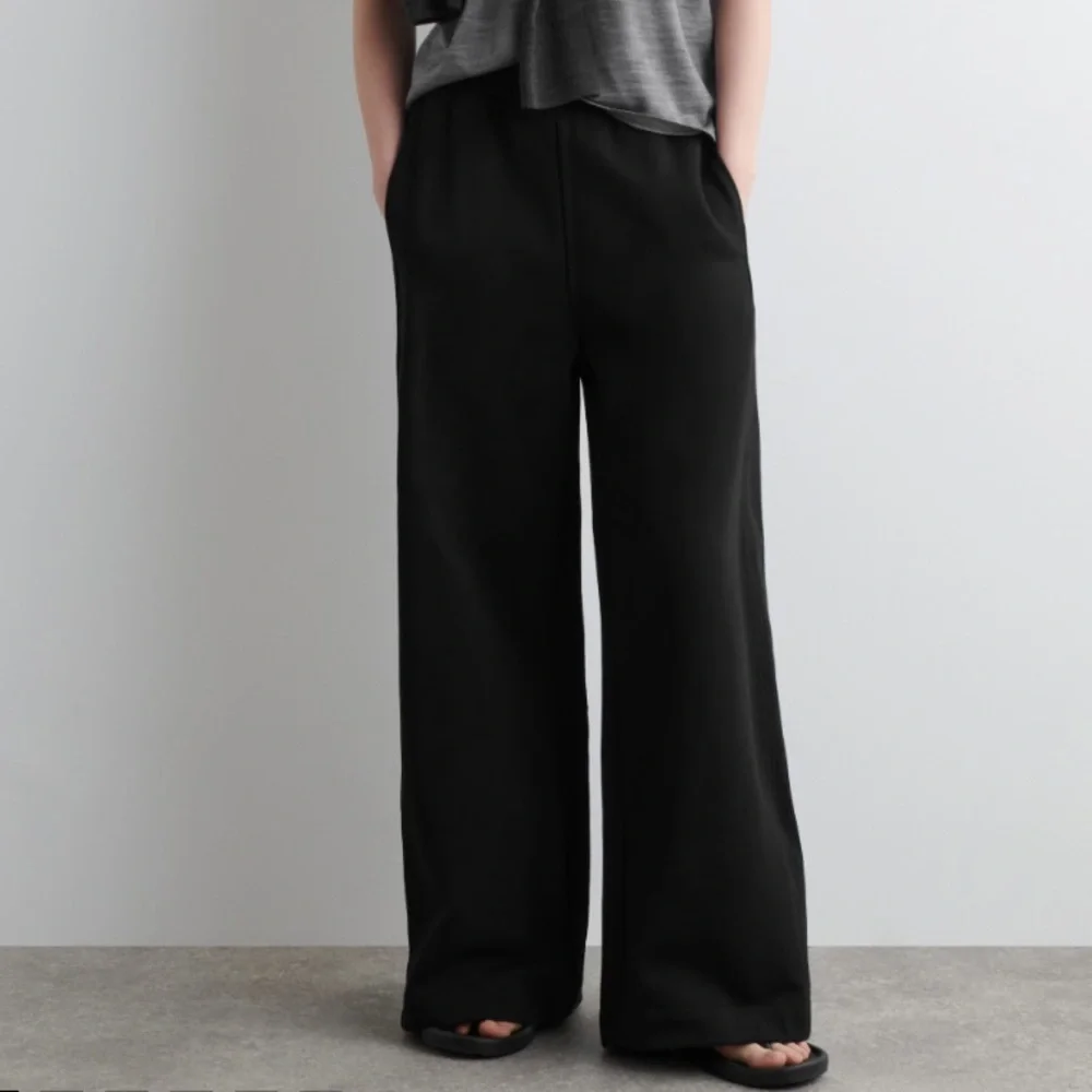 COS Jersey Wide Leg Joggers - Black - S - Picture 3 of 7